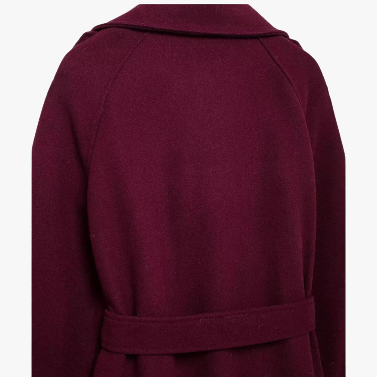 Quinty Damen Trenchcoat Bordeauxrot mit Gürtel
