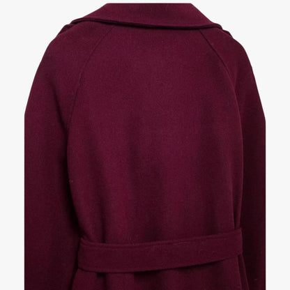 Quinty Damen Trenchcoat Bordeauxrot mit Gürtel