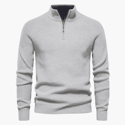Herren Pullover Weich Strick Zipper