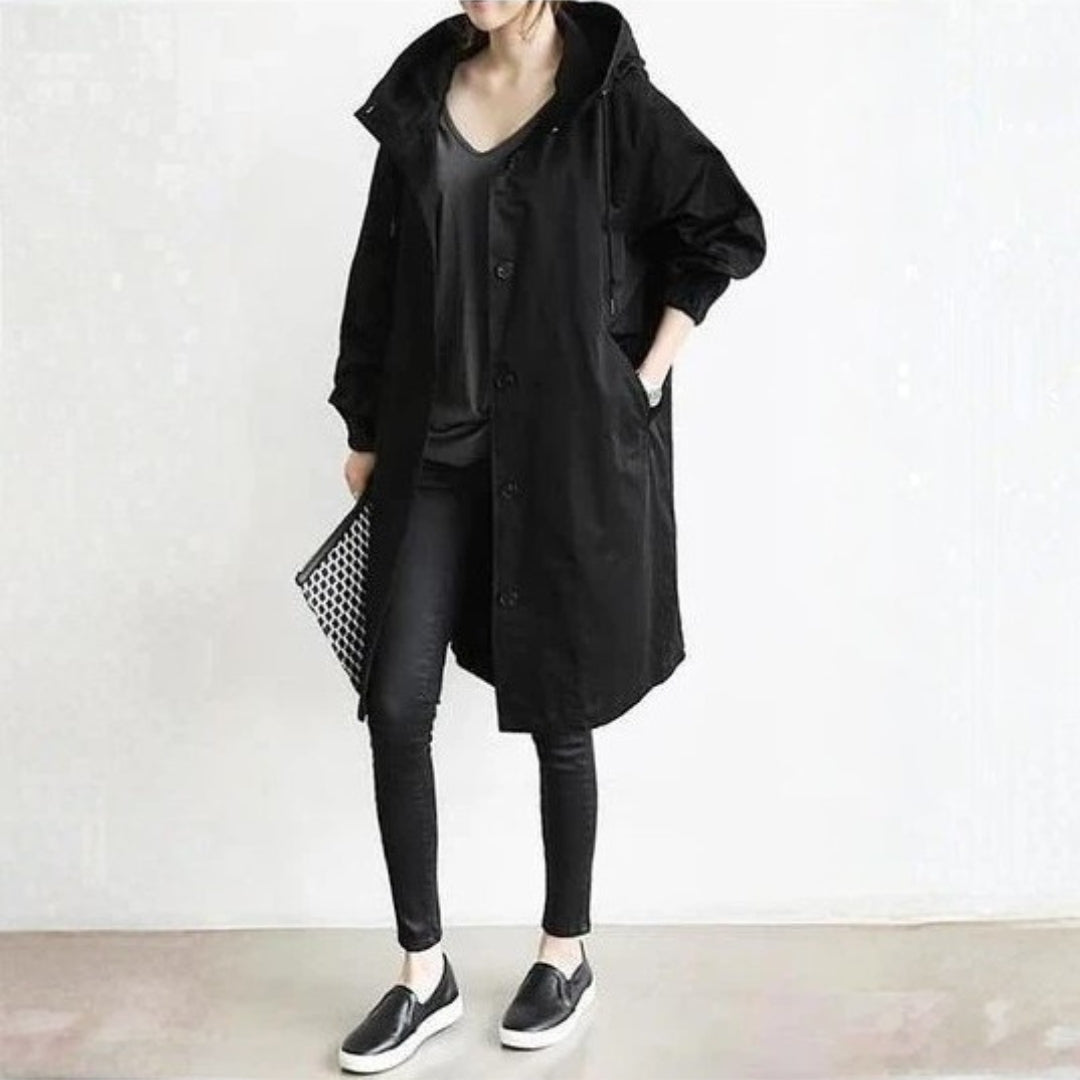 Damen Langcoat mit Knöpfen