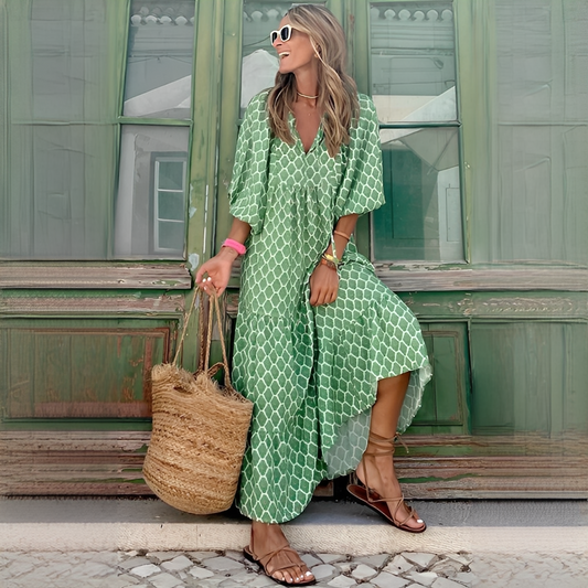 Damen Maxikleid Boho-Stil Leicht Feminin - Eveloria