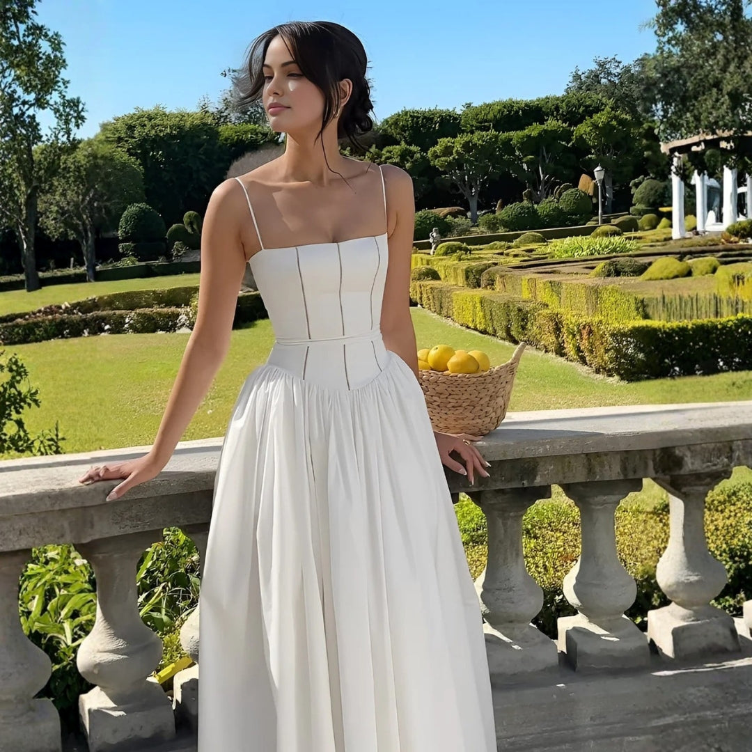 Damen Elegantes Hochzeitsgast Korsett Midikleid