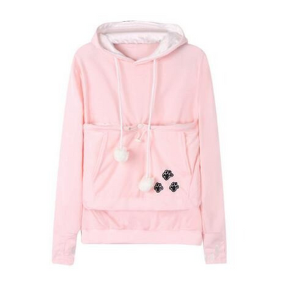 Eveloria Damen Hoodie Pullover mit Kapuze und Katzentasche