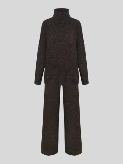Damen Oversize Strickpullover Lounge-Set Gemütlich