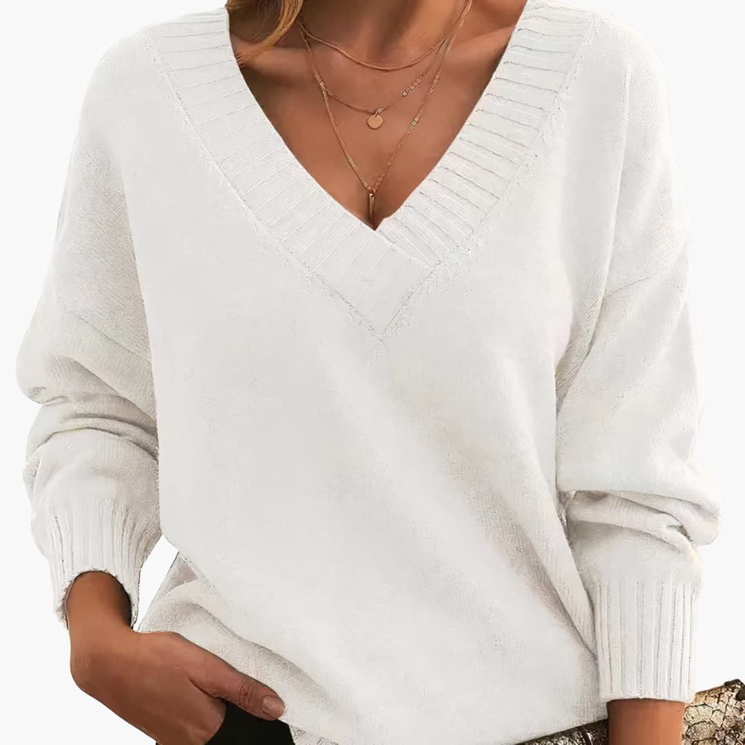 Damen Elegant Langarm-Pullover