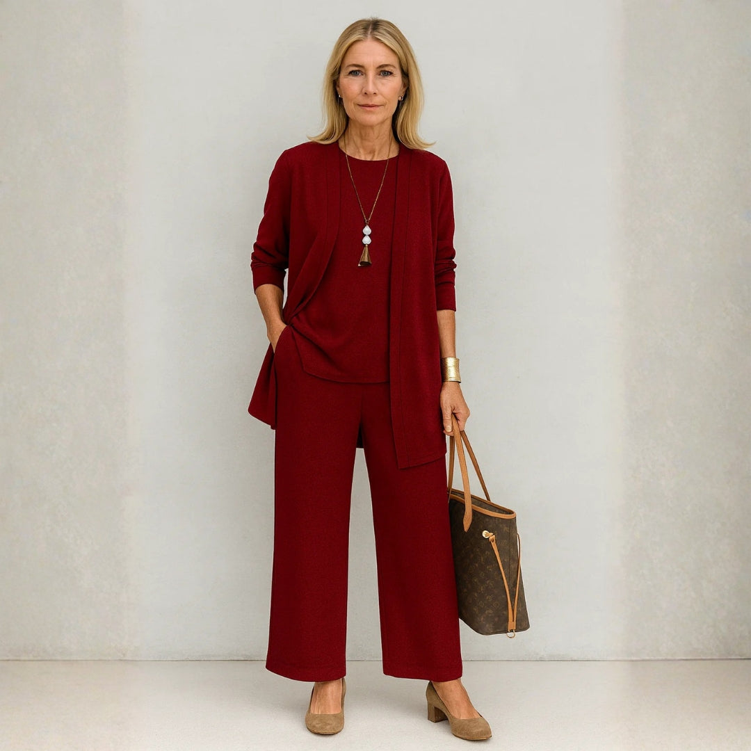 Damen Minimalistisches Lounge Set 3-teilig