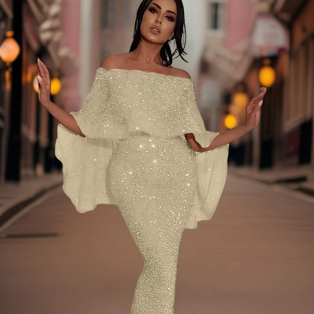 Eveloria Damen Abendkleid Elegant Lang
