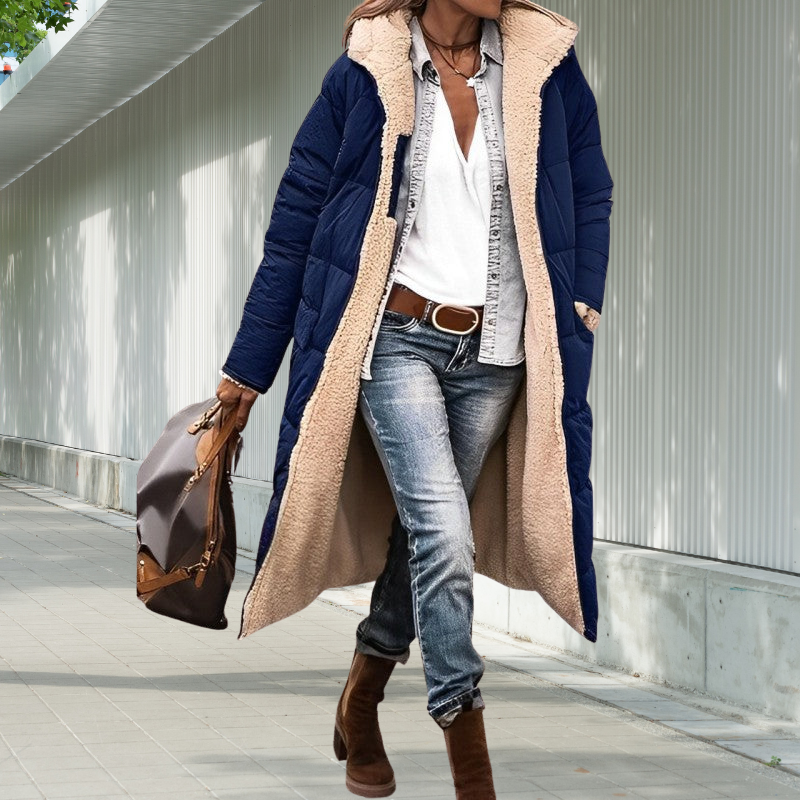 Damen Winterjacke Lang Gefüttert