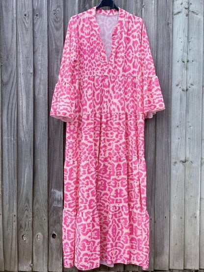 Eveloria Damen Sommerkleid Leopardenmuster