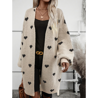 Damen Langarmshirt Herzmuster