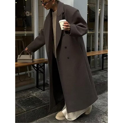 Damen Wollmantel Oversize Winter