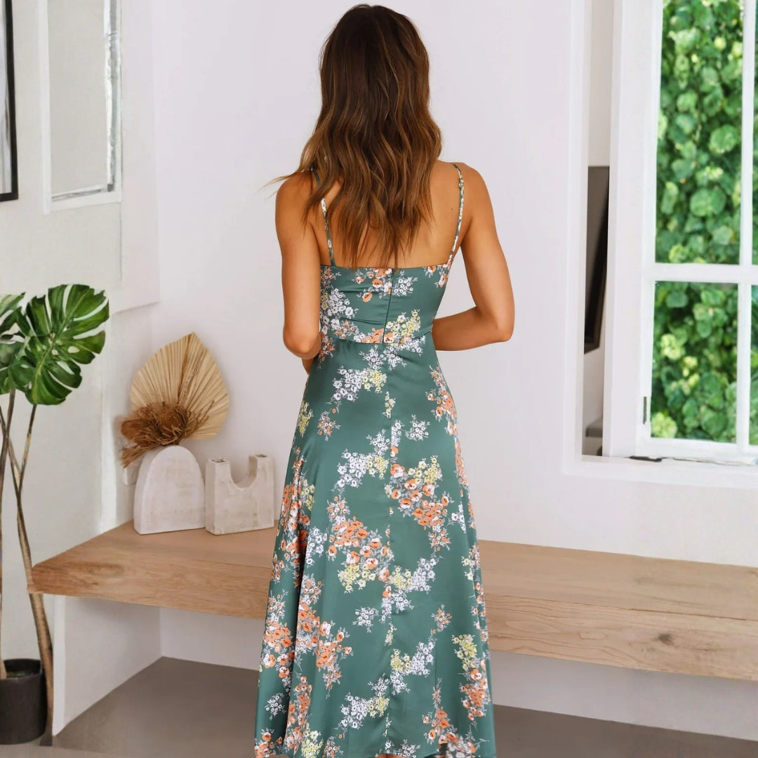 Damen Maxikleid Hochzeitsgast Bedruckt