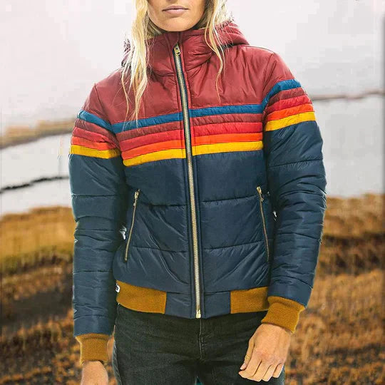 Eveloria Damen Retro Isolierte Regenjacke - Eveloria