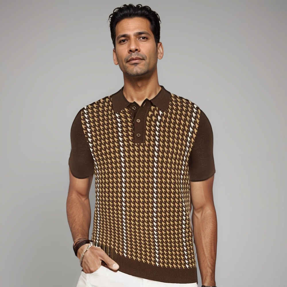 Herren Klassisches Polo-Shirt Baumwolle Weiß