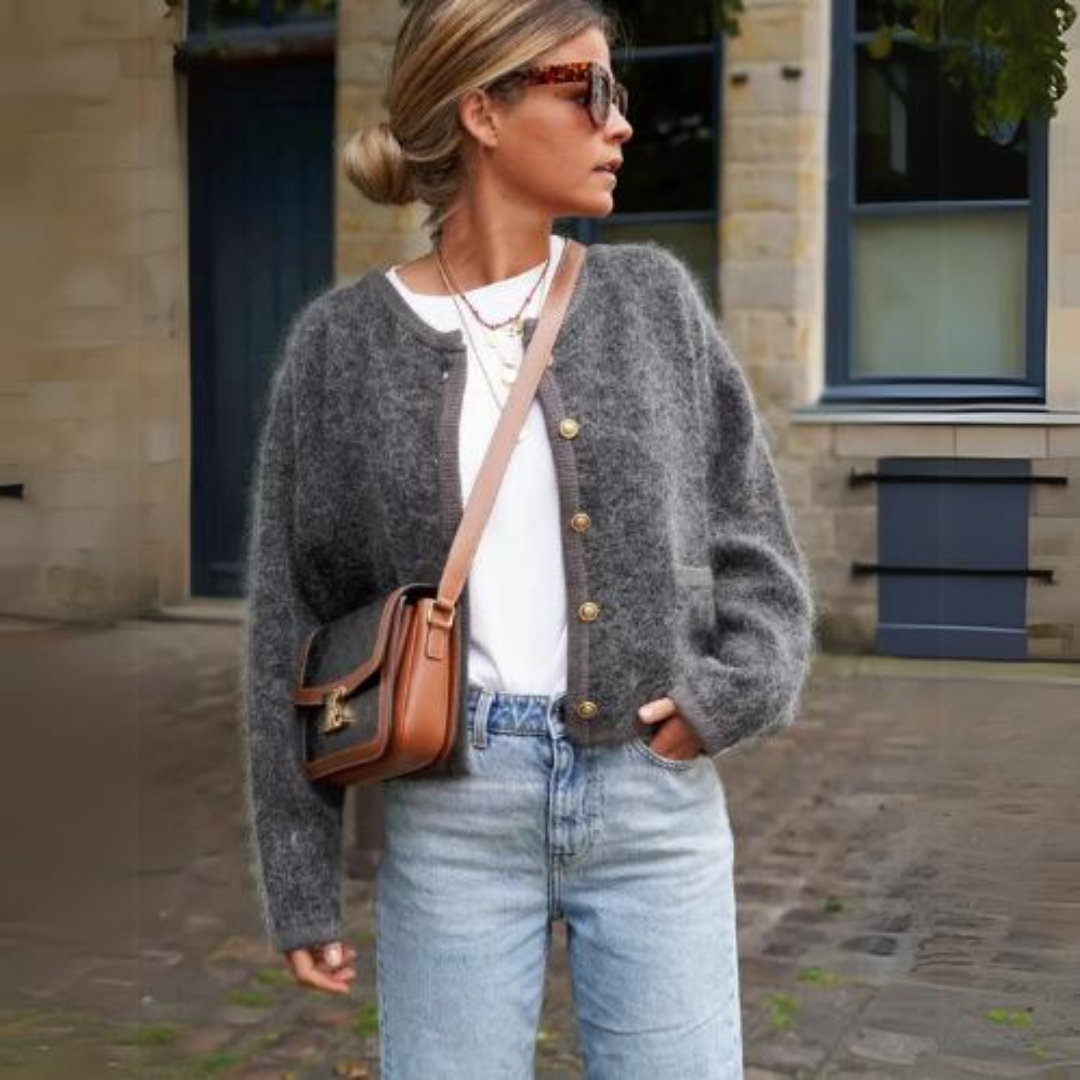 Eveloria Damen Strickjacke Warm