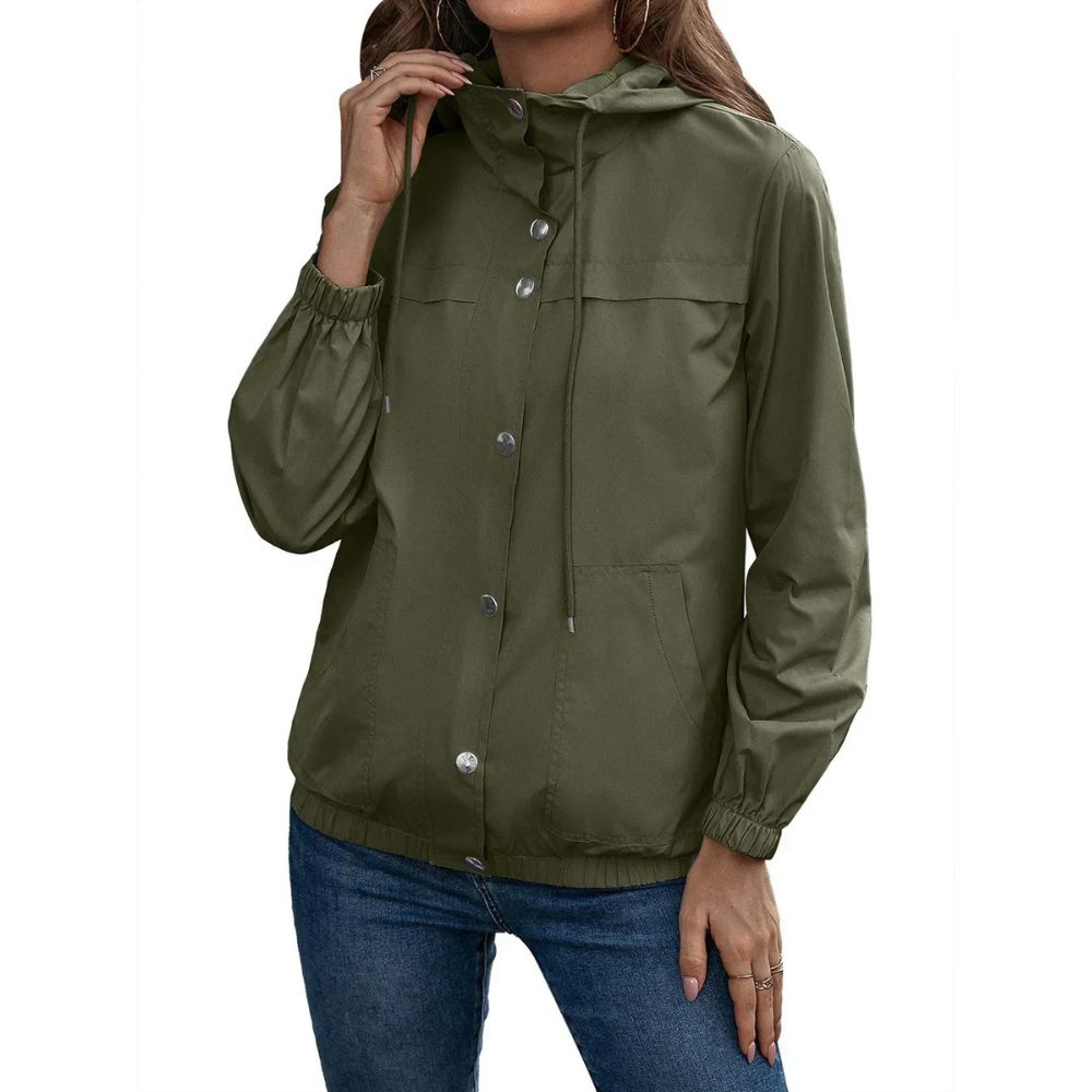 Eveloria Damen Regenjacke Mit Kapuze