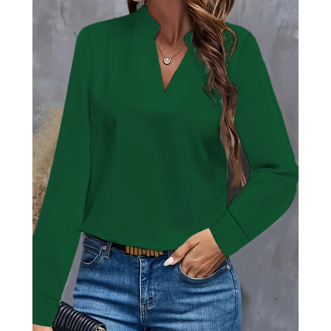 Damen Langarmbluse Elegant