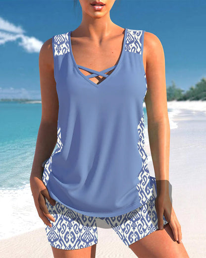 Eveloria Damen Tankini Badeanzug Set