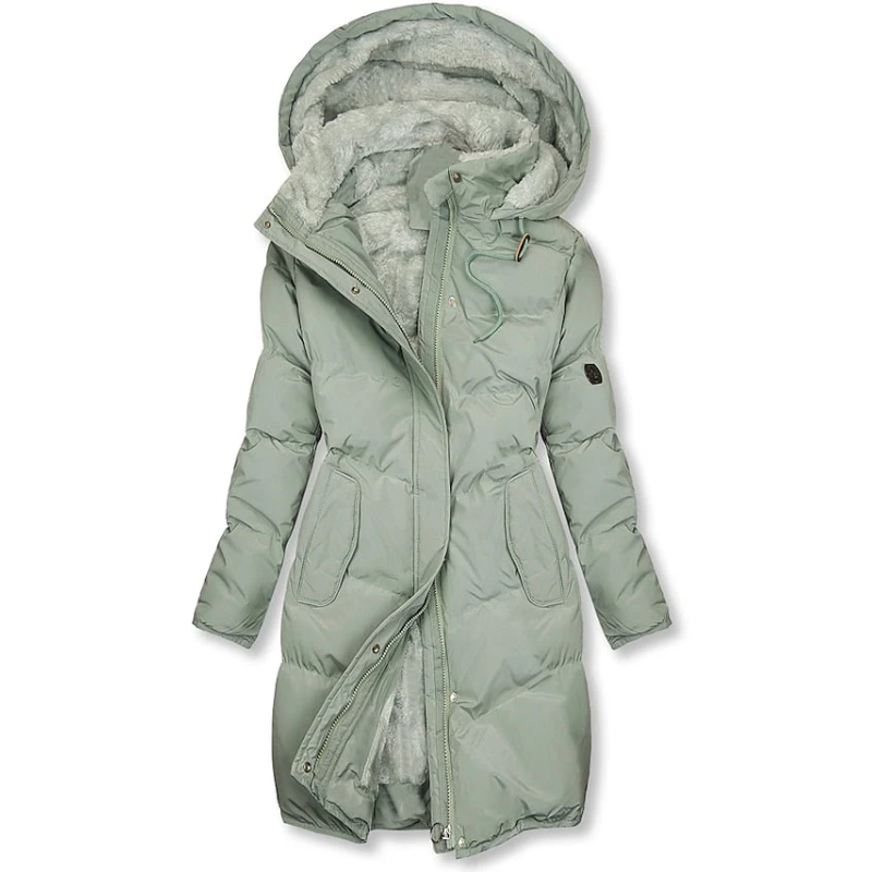 Eveloria Damen Winterjacke Lang Gefüttert Kapuze