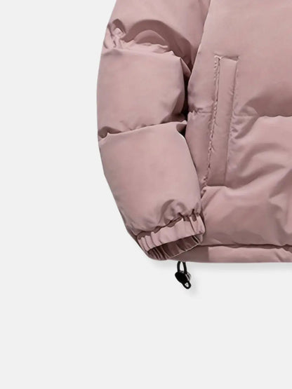 Damen Winterjacke Gefüttert Mit Kapuze Wärmeschutz