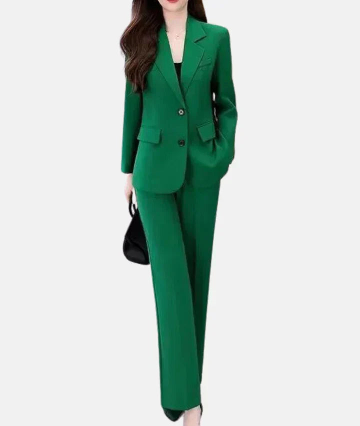 Eveloria Damen Hosenanzug Taillierter Blazer