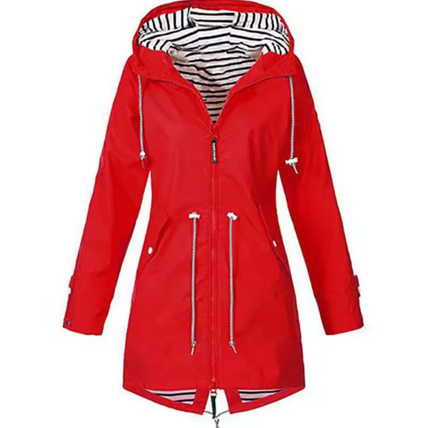 Wasserdichte Regenjacke Damen Poncho Regenmantel mit Kapuze und