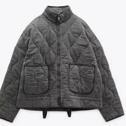 Damen Steppjacke Gefüttert Warm Figurbetont