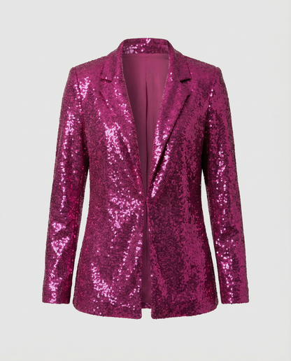 Damen Blazer Pailletten Glamour