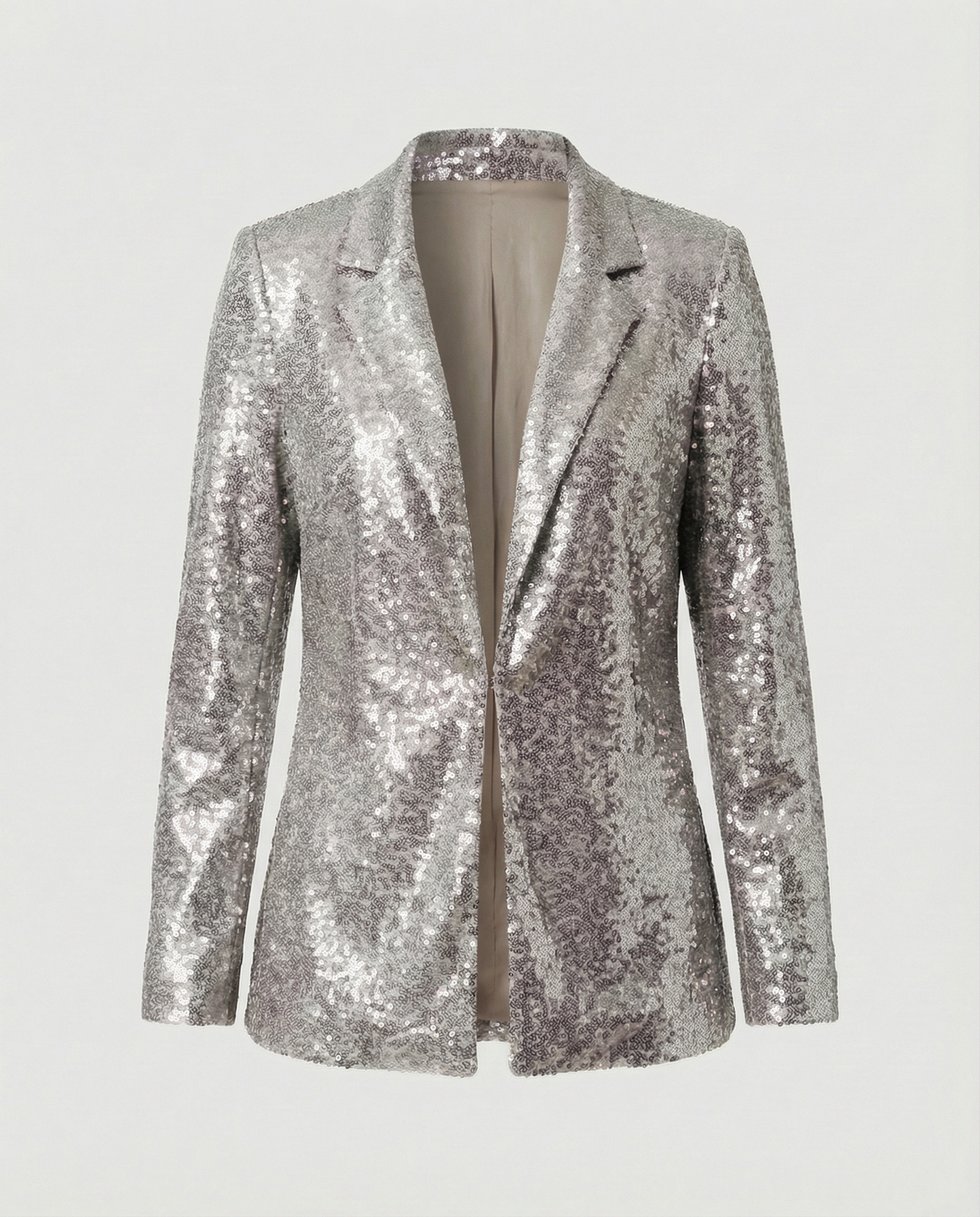Damen Blazer Pailletten Glamour