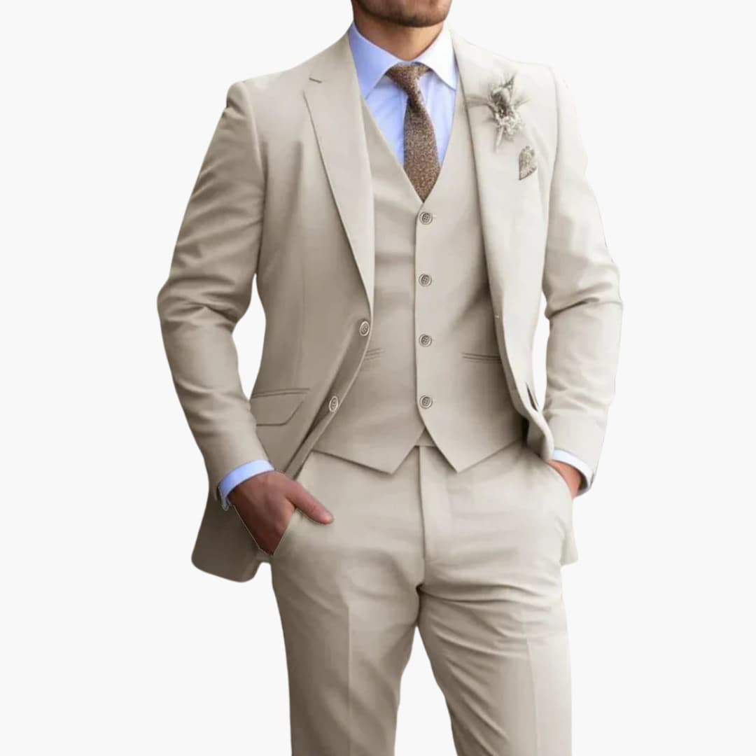 Herren Slimfit Anzug Elegant Komplett Schwarz - Eveloria