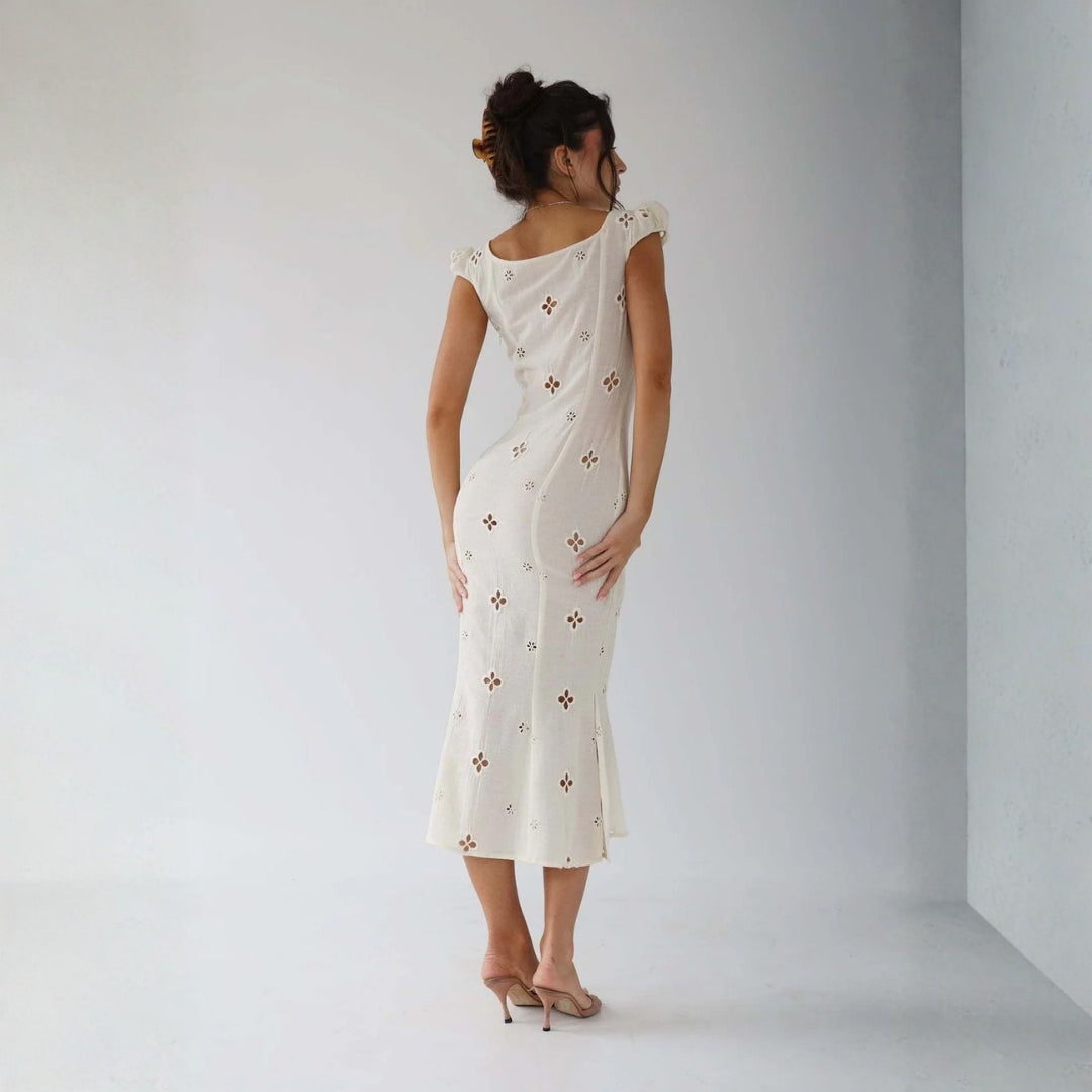 Damen Meerjungfrauen Midi Kleid Figurbetonter Schnitt