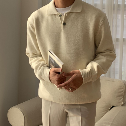 Damen Pullover Mit Polokragen