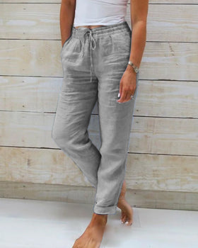 Damenhose Elastischer Bund Leicht Bequem