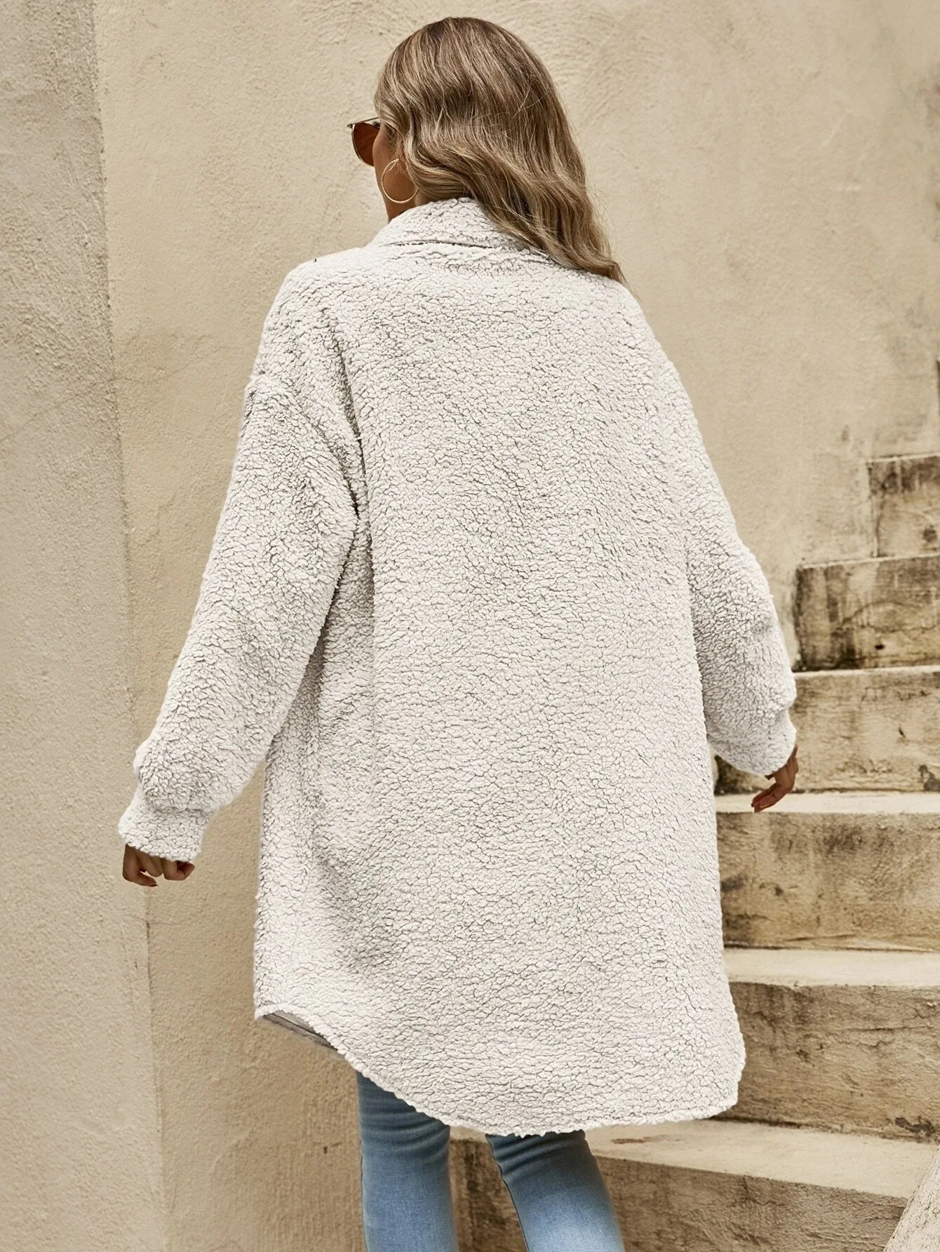 Damen Fleecejacke Bequem Elegant Grau