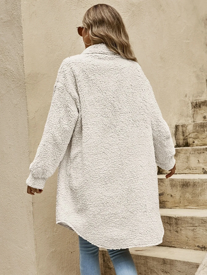 Damen Fleecejacke Bequem Elegant Grau
