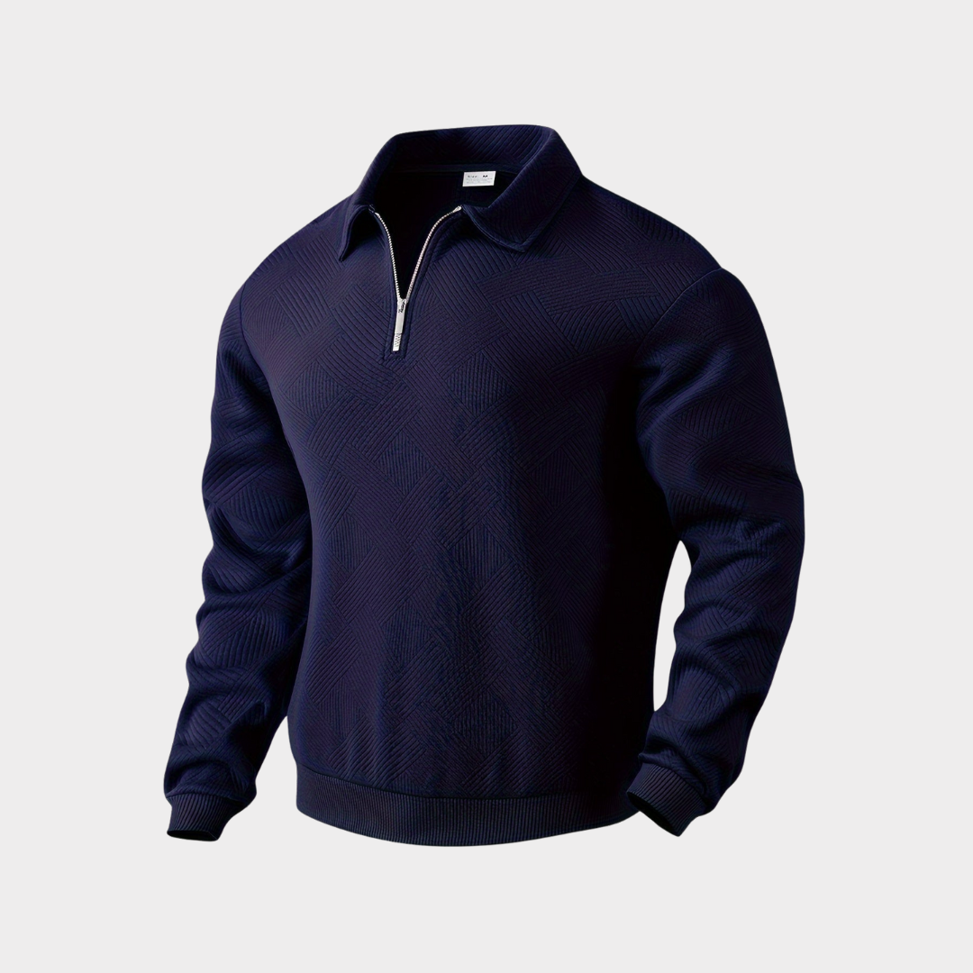 Herren Pullover Halb-Reißverschluss Freizeitshirt