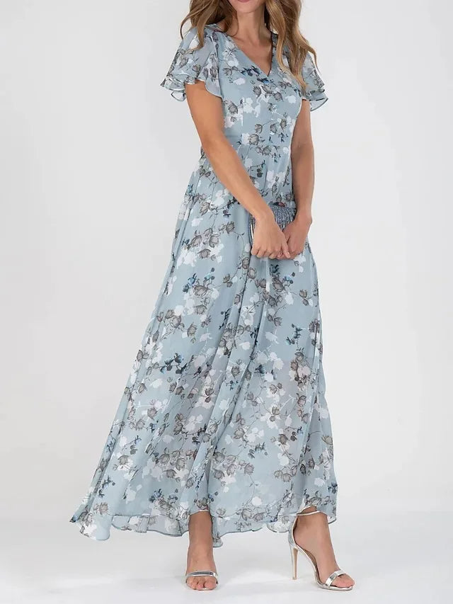 Damen Maxikleid Elegant Figurbetont