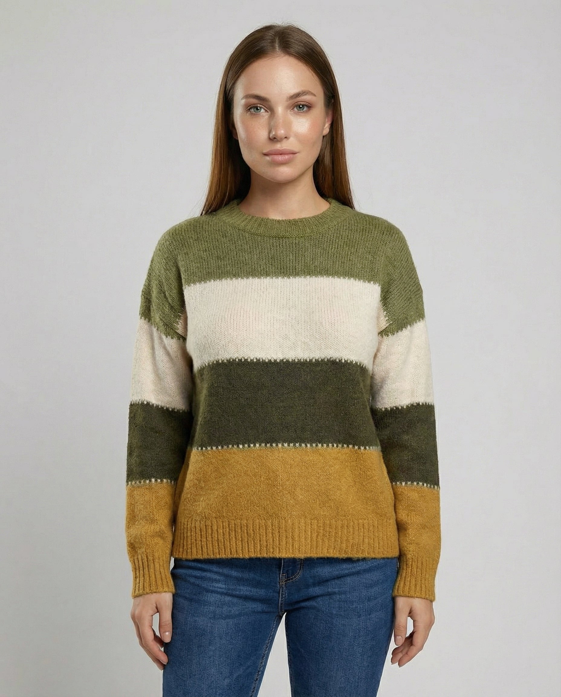 Damen Sweatshirt Gestreift Eveloria - Eveloria