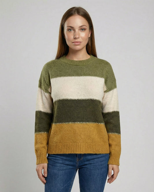 Damen Sweatshirt Gestreift Eveloria - Eveloria