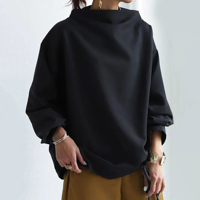Eveloria Damenpullover Hoher Kragen Locker