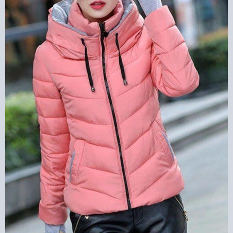 Eveloria Damen Steppjacke Daunenfüllung Kapuze