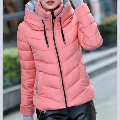 Eveloria Damen Steppjacke Daunenfüllung Kapuze