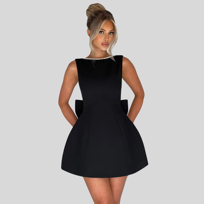 Damen Hochzeitsgastkleid Strukturiertes Minikleid