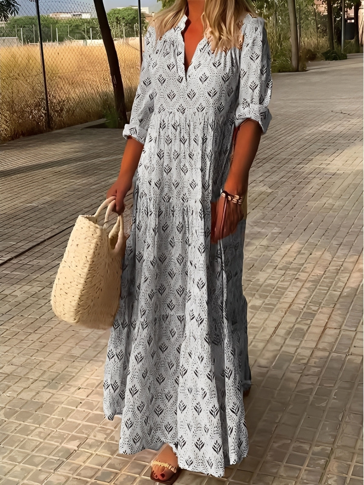 Damen Maxikleid Luftiges Sommerkleid