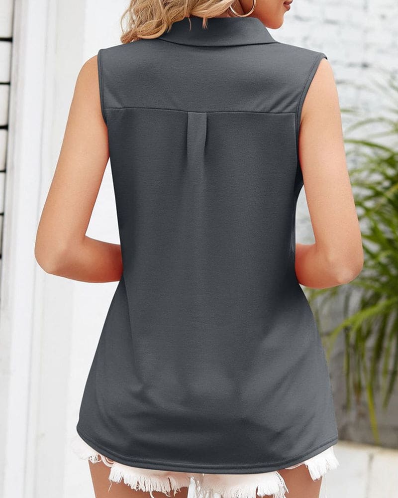 Eveloria Damen Ärmellose Bluse Leicht
