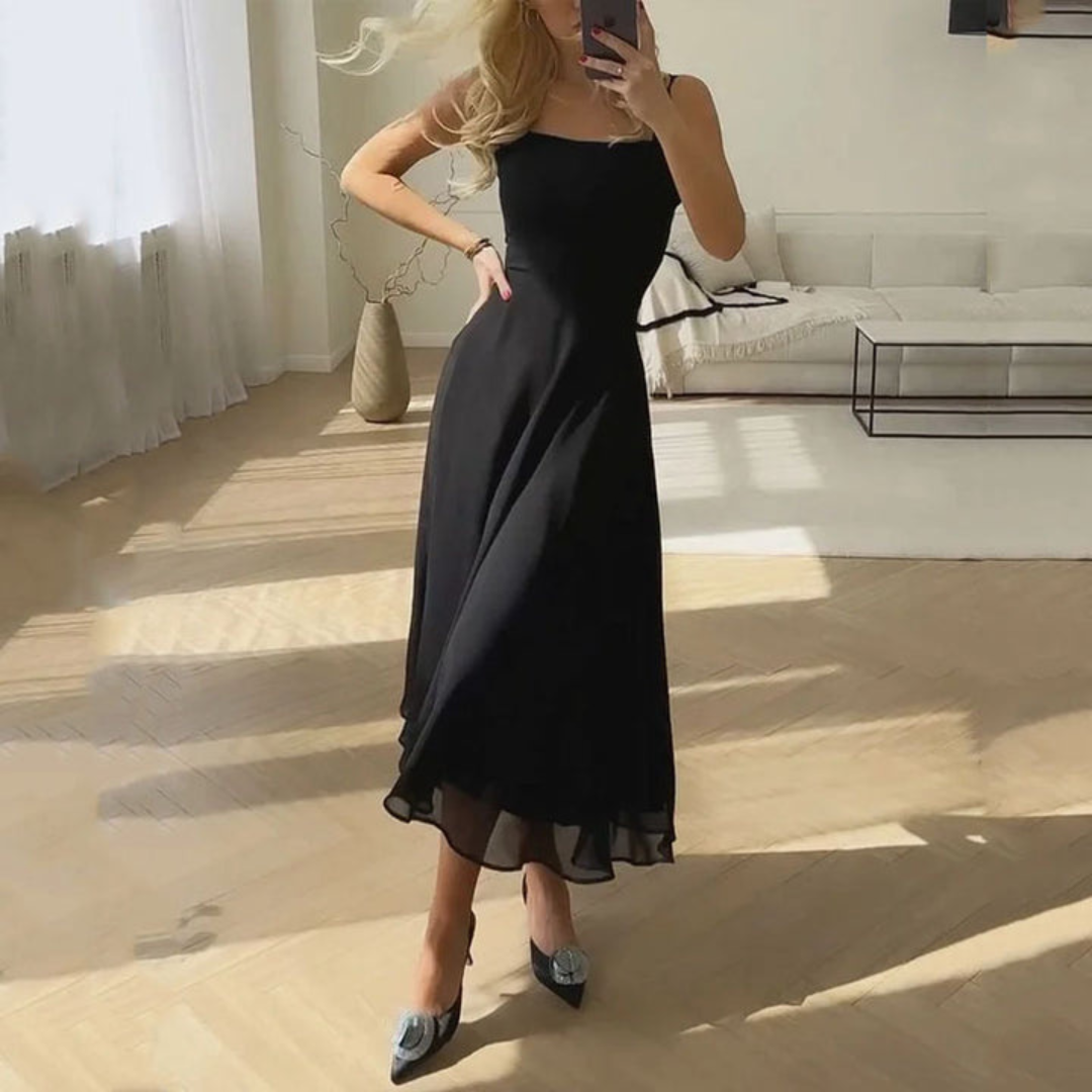 Anke Damen Hochzeitsgastkleid Elegantes Midikleid Eckenstil