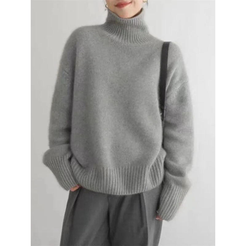 Damen Rollkragenpullover Loose Fit