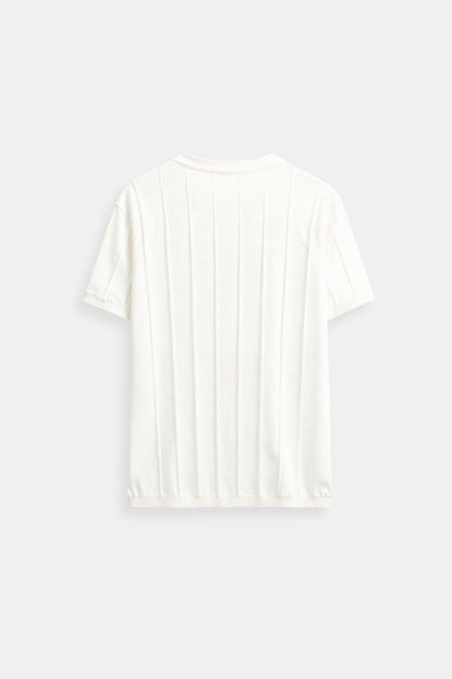 Herren Klassisches Heavy O-Hals Streifen T-Shirt