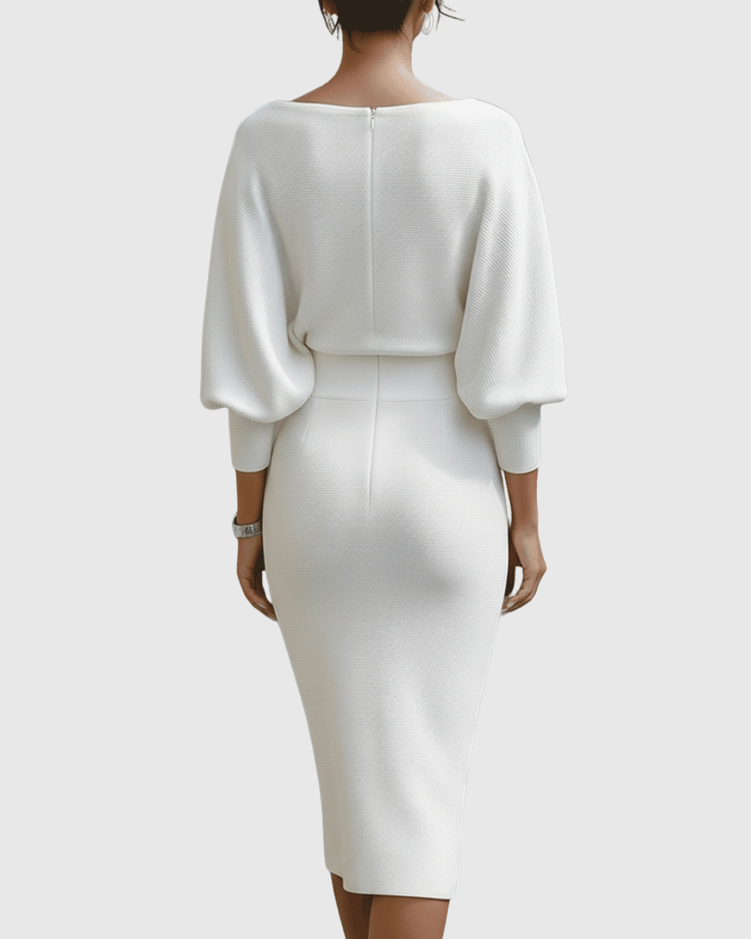 Damen Midikleid Elegantes Drapierkleid Fließend