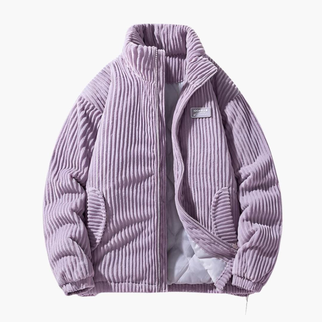 Eveloria Herren Cordjacke Stilvoll Braun